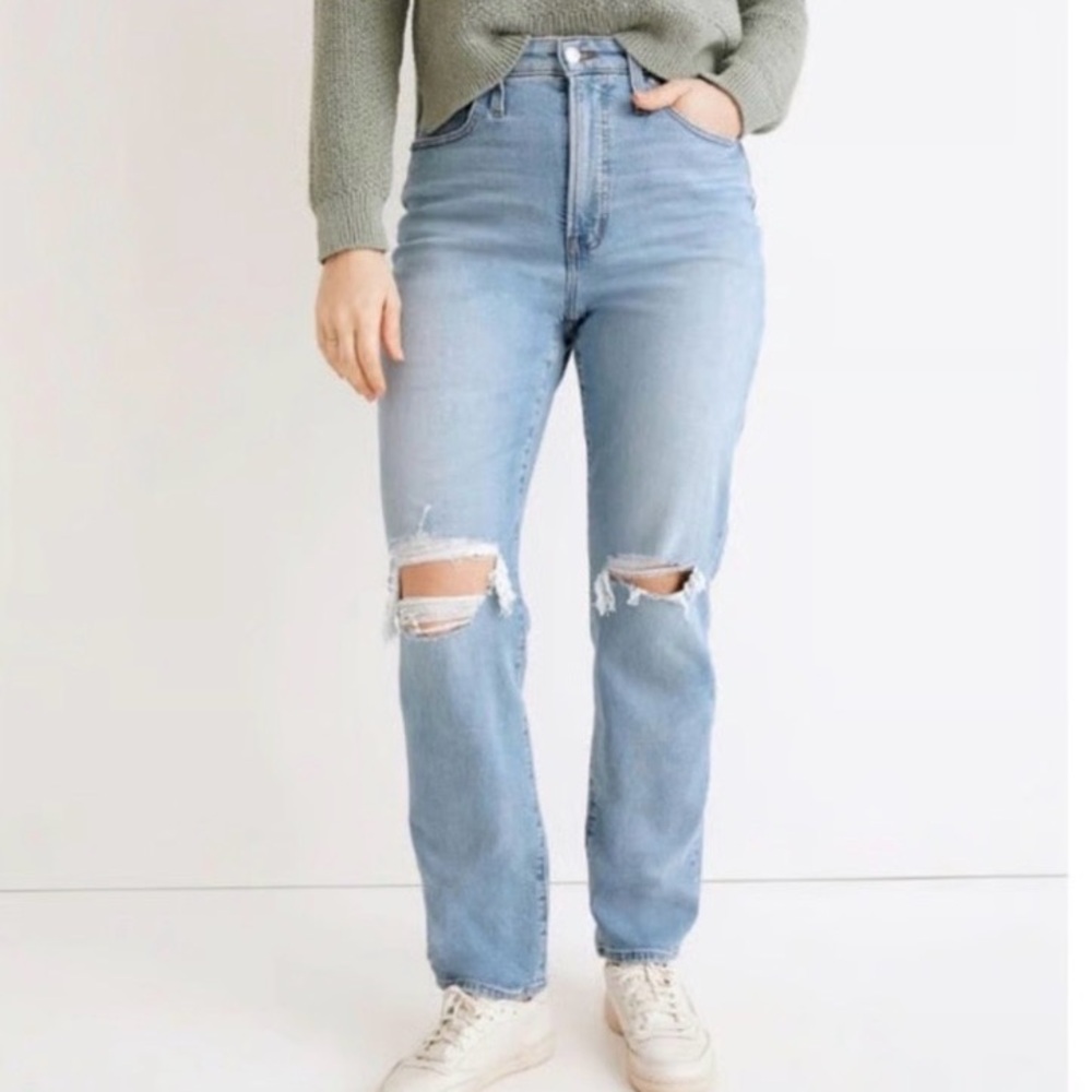 Madewell Curvy Perfect Vintage Straight Distressed Jeans Women's Size 26